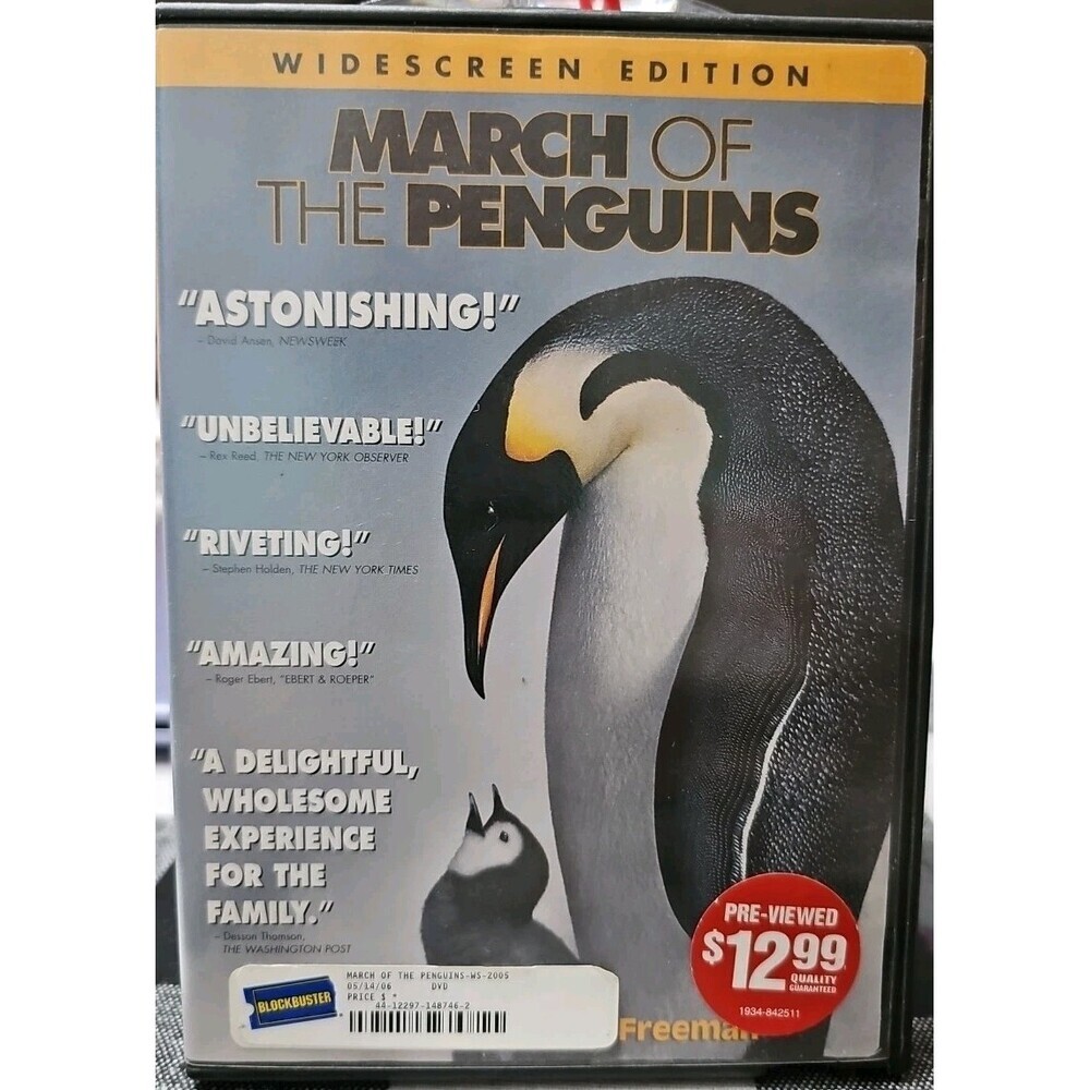 March of the Penguins DVD Blockbuster Case